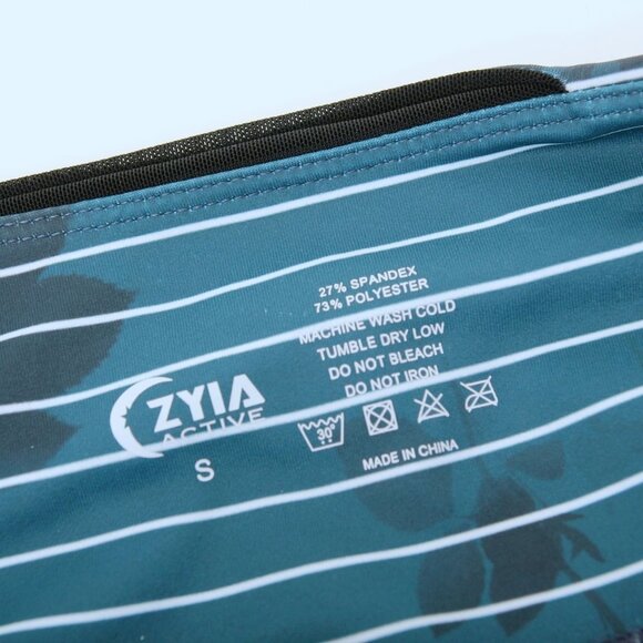 Zyia Floral Stripe Light n’ Tight Leggings Women S - Picture 12 of 13